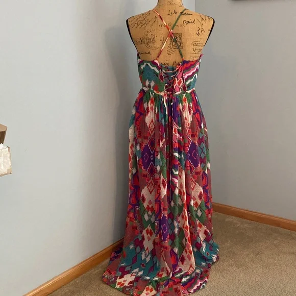 Maeve by Anthropology Multicolor Maxi Dress Women Size 8 - Picture 3 of 13